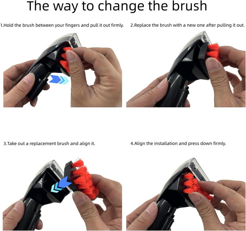 Sionlan 1400B Cleaning Brush Replacement Parts Compatible for Bissell 1400B 1400 3194 3353 2458 3588F 1986 1425 1844 2290A 1400W 1425W Tough Stain Brush Tool Black Attachments - Image 4